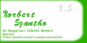 norbert szantho business card